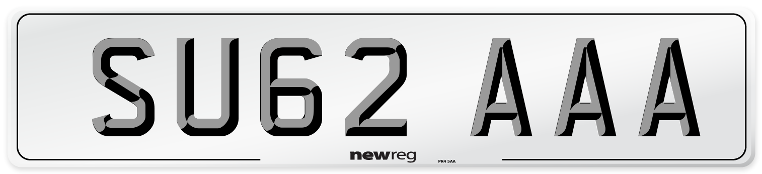 SU62 AAA Number Plate from New Reg